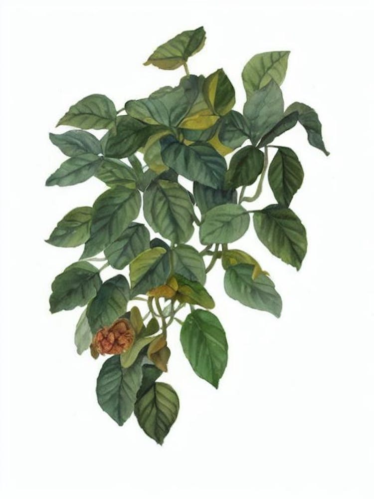Button Fern (Pellaea Rotundifolia) Watercolor
