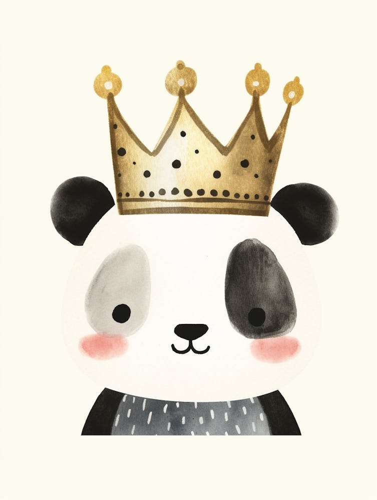 Little Panda 4 Wearing A Crown