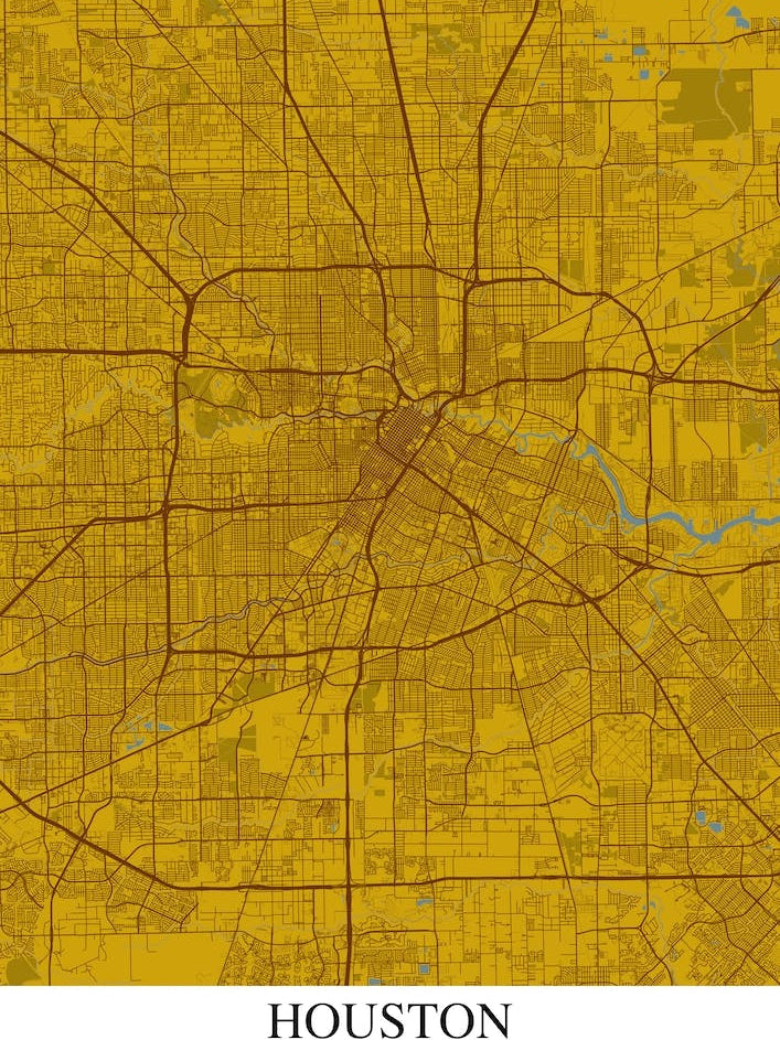 Houston Texas Yellow Blue