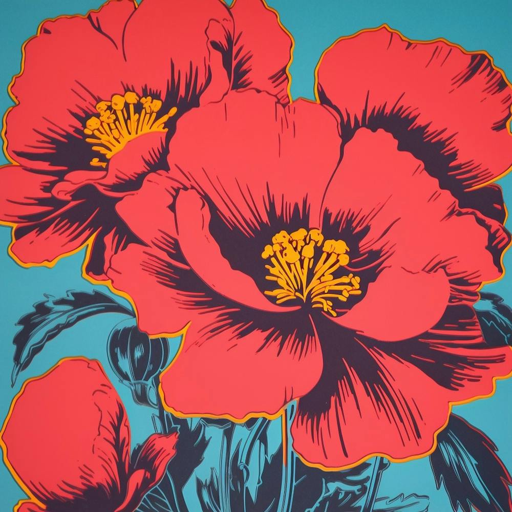 Poppy 2 Pop Art Illustration Square