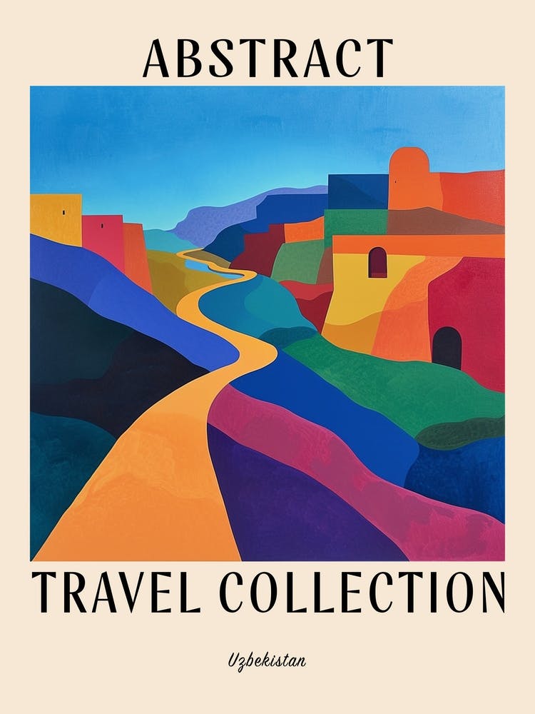 Abstract Travel Collection Poster Uzbekistan 2