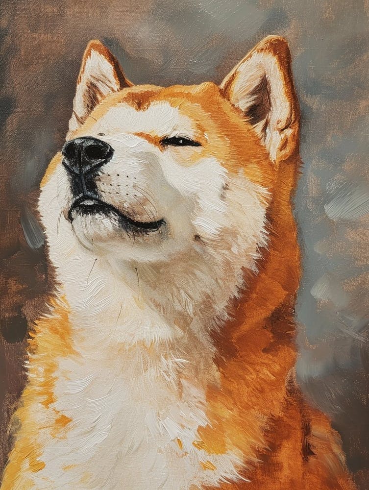 Akita Acrylic Painting 3