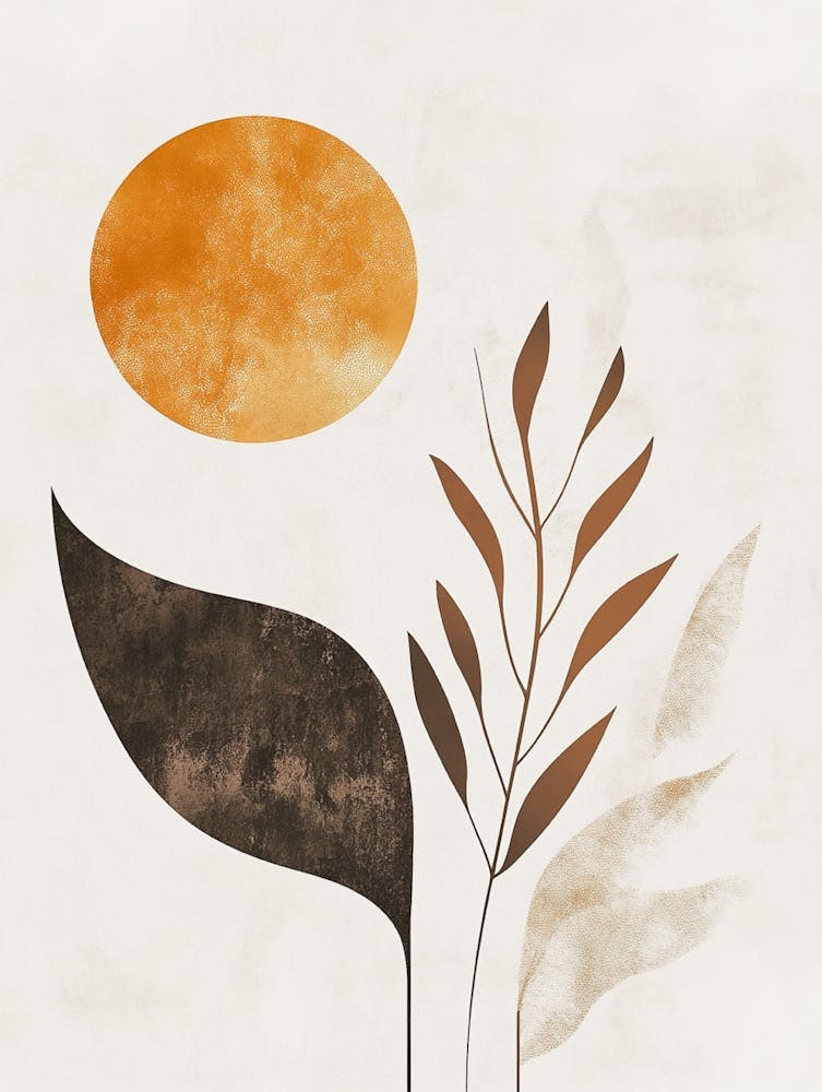 Sun And Leaves Canvas Print 10