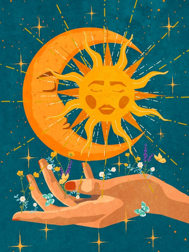 Sun and moon in my hand