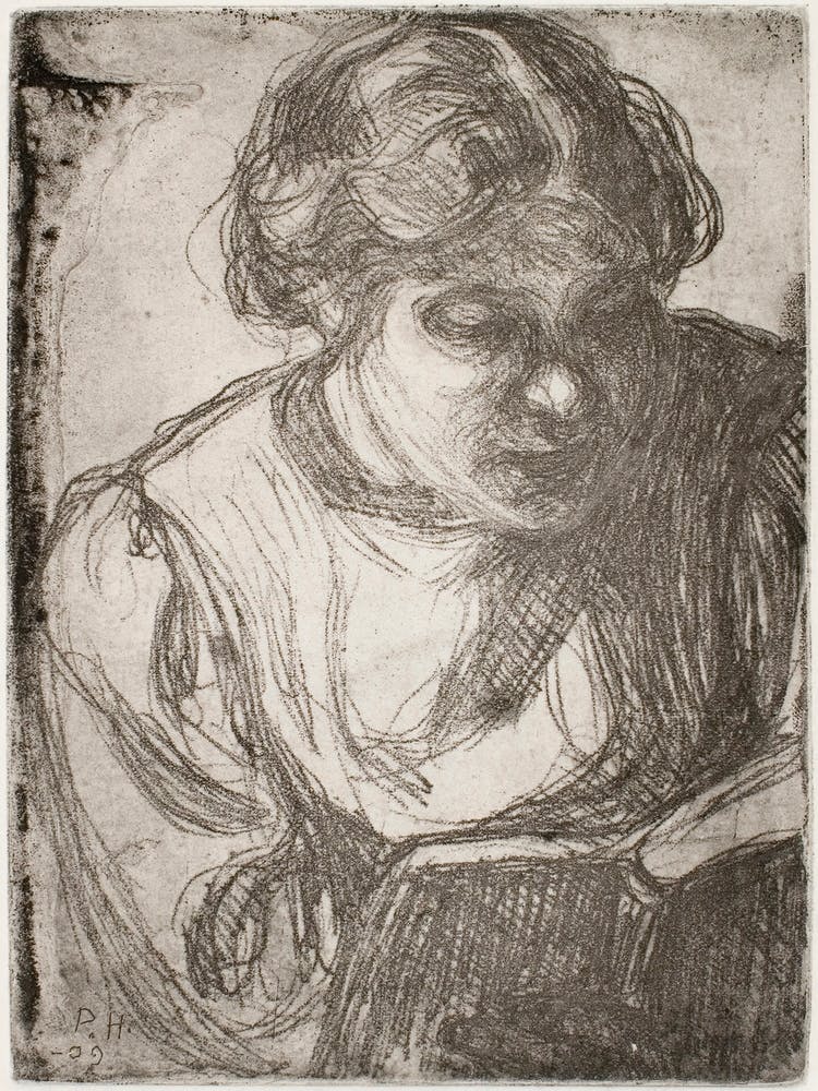 Girl Reading (Hilda Tamminen) (1909), Pekka Halonen