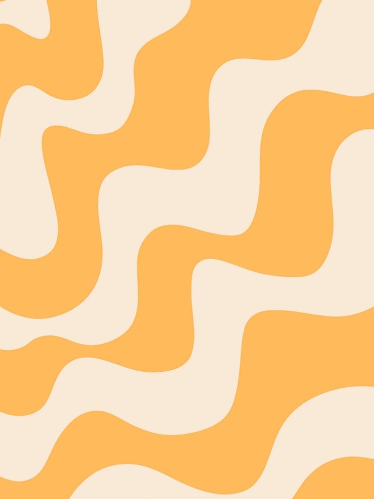 Yellow And White Wavy Pattern 1