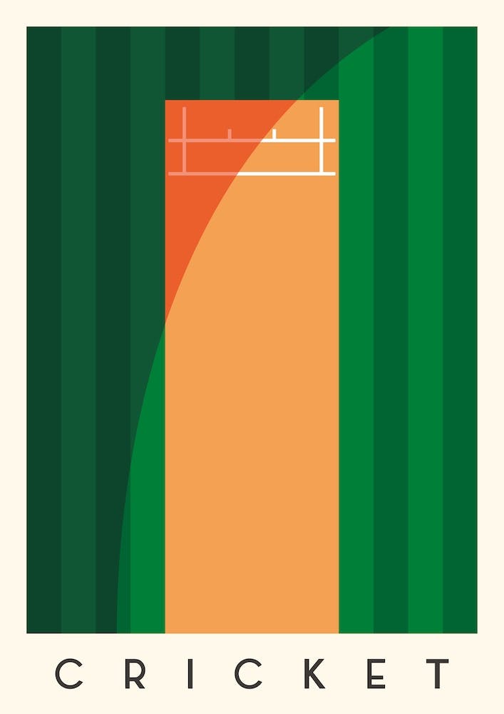 Cricket Minimalist Illustration