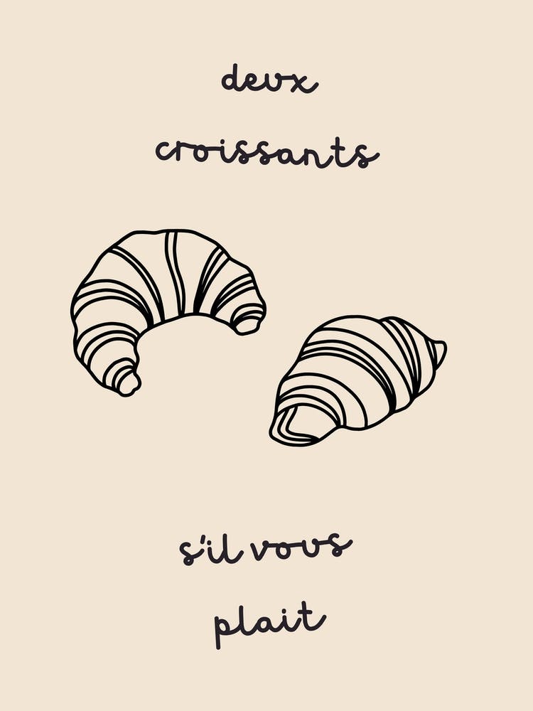 Two Croissants Please B&W