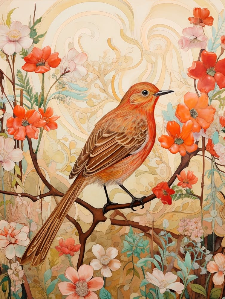 Hermit Thrush 1 Detailed Bird Painting