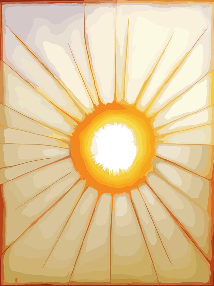 Sunburst (Radiance) Symbol Abstract Painting