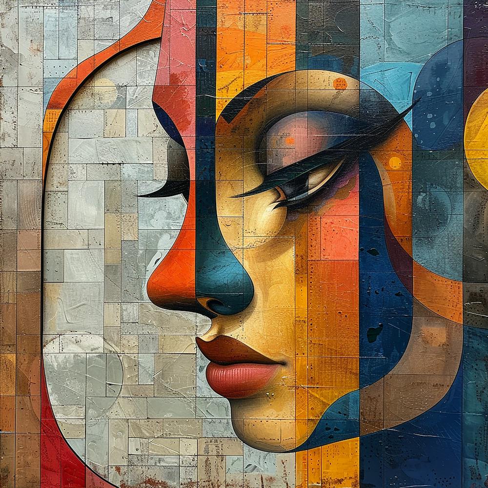 Face Of A Woman 3 - colorful cubism, cubism, cubist art,    abstract art, abstract painting  city wall art, colorful wall art, home decor, minimal art, modern wall art, wall art, wall decoration, wall print colourful wall art, decor wall art, digital art, digital art download, interior wall art, downloadable art, eclectic wall, fantasy wall art, home decoration, home decor wall, printable art, printable wall art, wall art prints, artistic expression, contemporary, modern art print