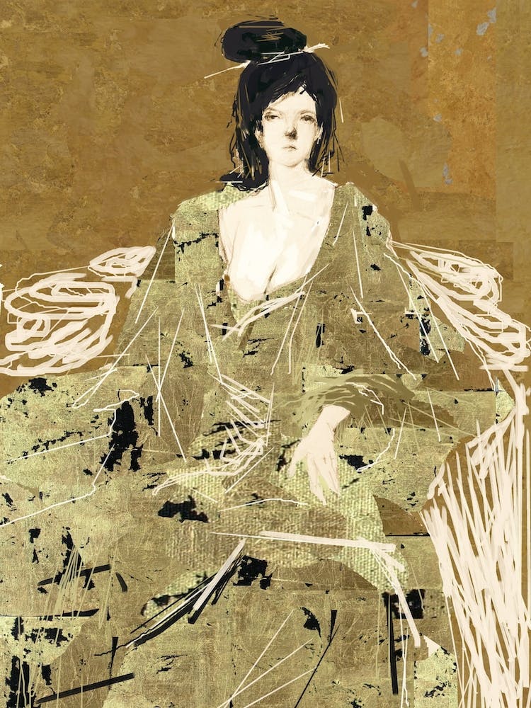Oriental Lady In Gold
