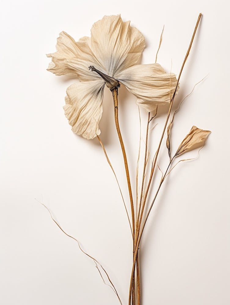 Pressed Flower Botanical Art Flax Flower 3