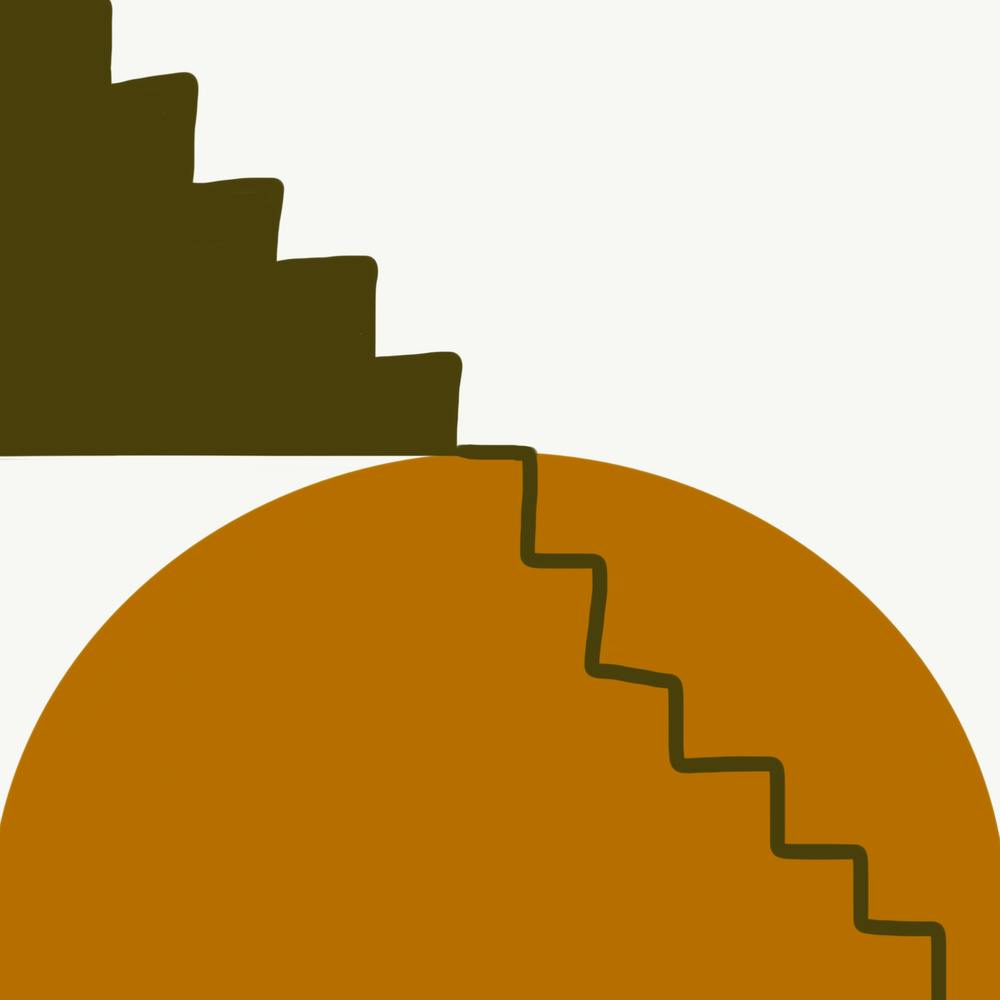 Stairway To Heaven - Midcentury modern painting