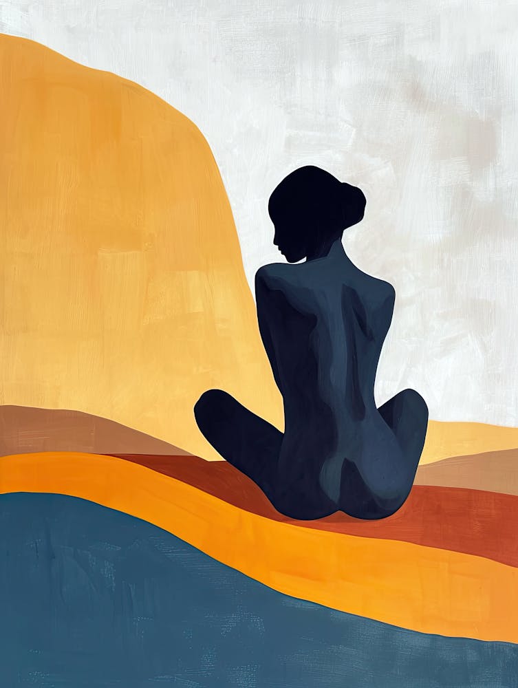 Nude Woman In The Desert, Boho