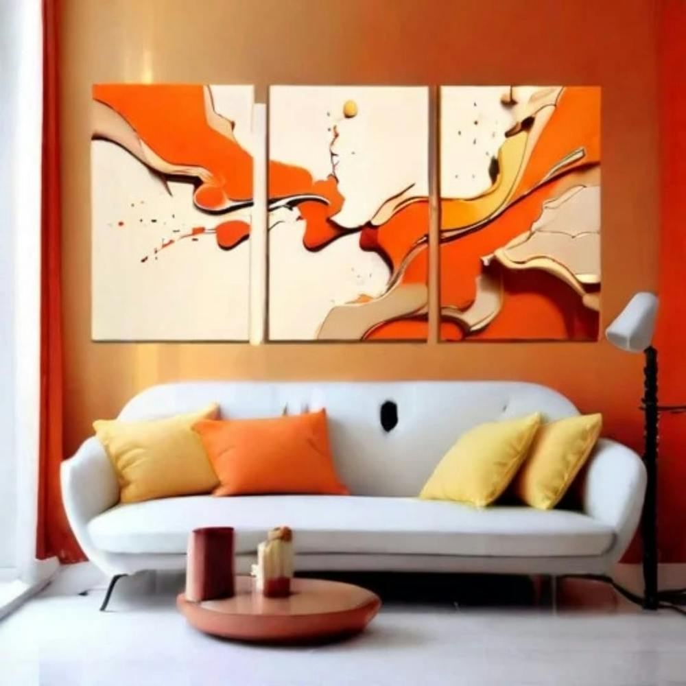 4K Yellow and Orange combination Art High quality