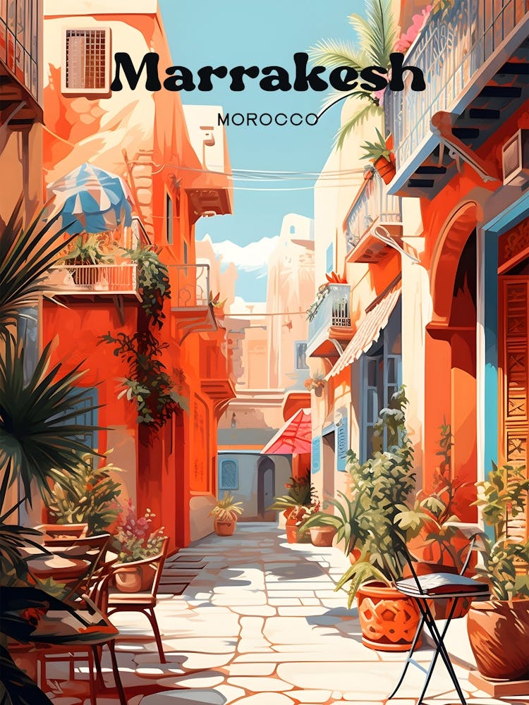 Marrakesh Morocco 4 Travel Poster 3 4 Resize