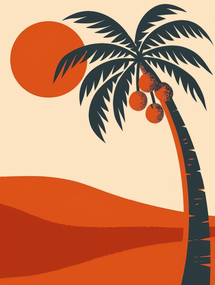Palm Tree In The Desert