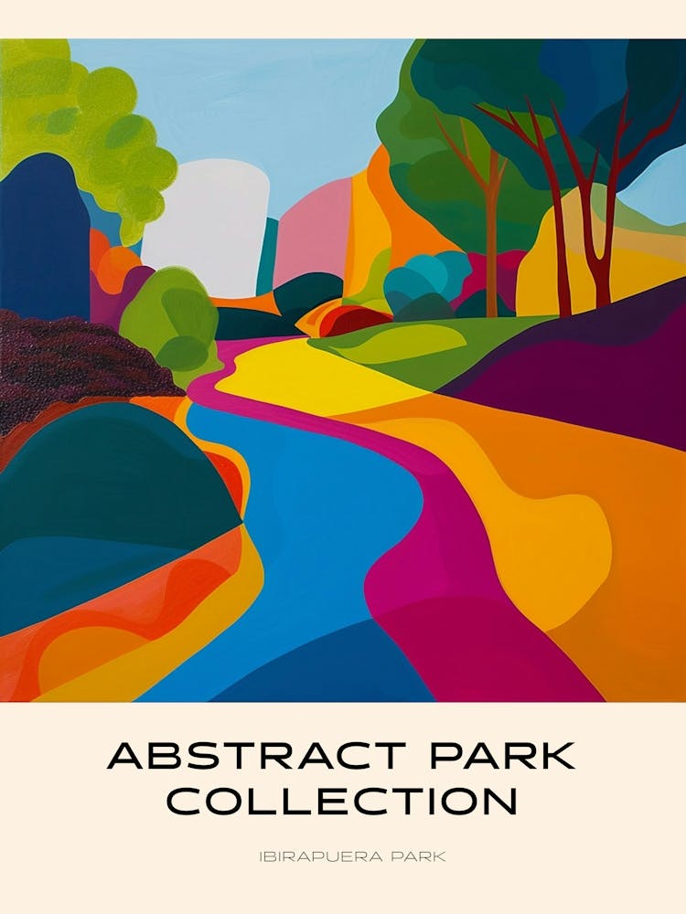 Abstract Park Collection Poster Ibirapuera Park Salvador 1