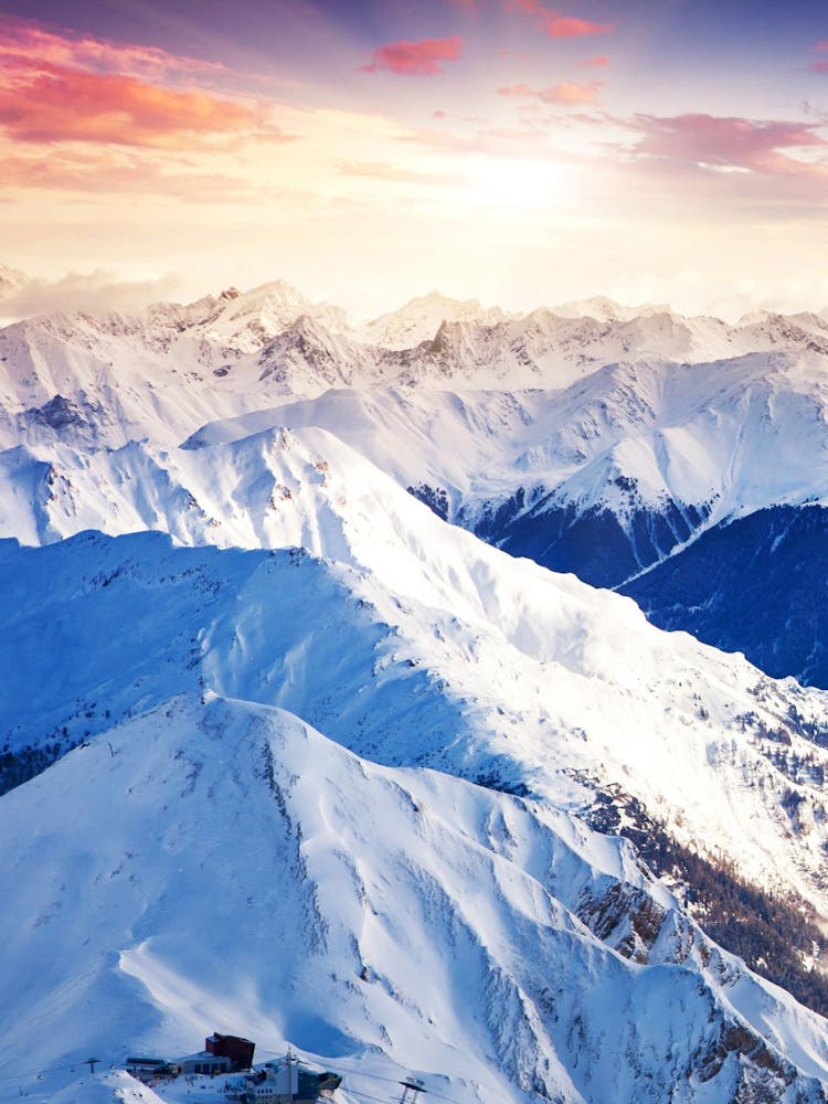 Switzerland Snowy Mountains