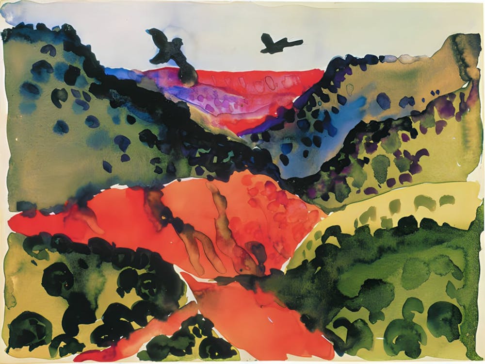 Georgia O'Keeffe - Canyon With Crows