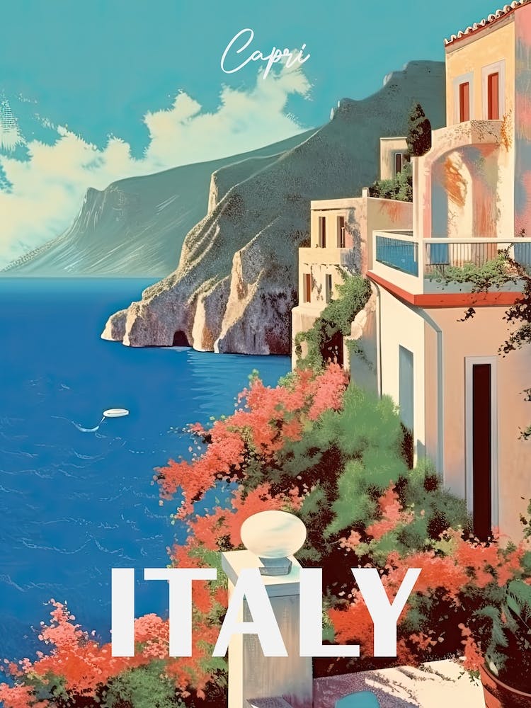 Capri Italy Travel Poster 4