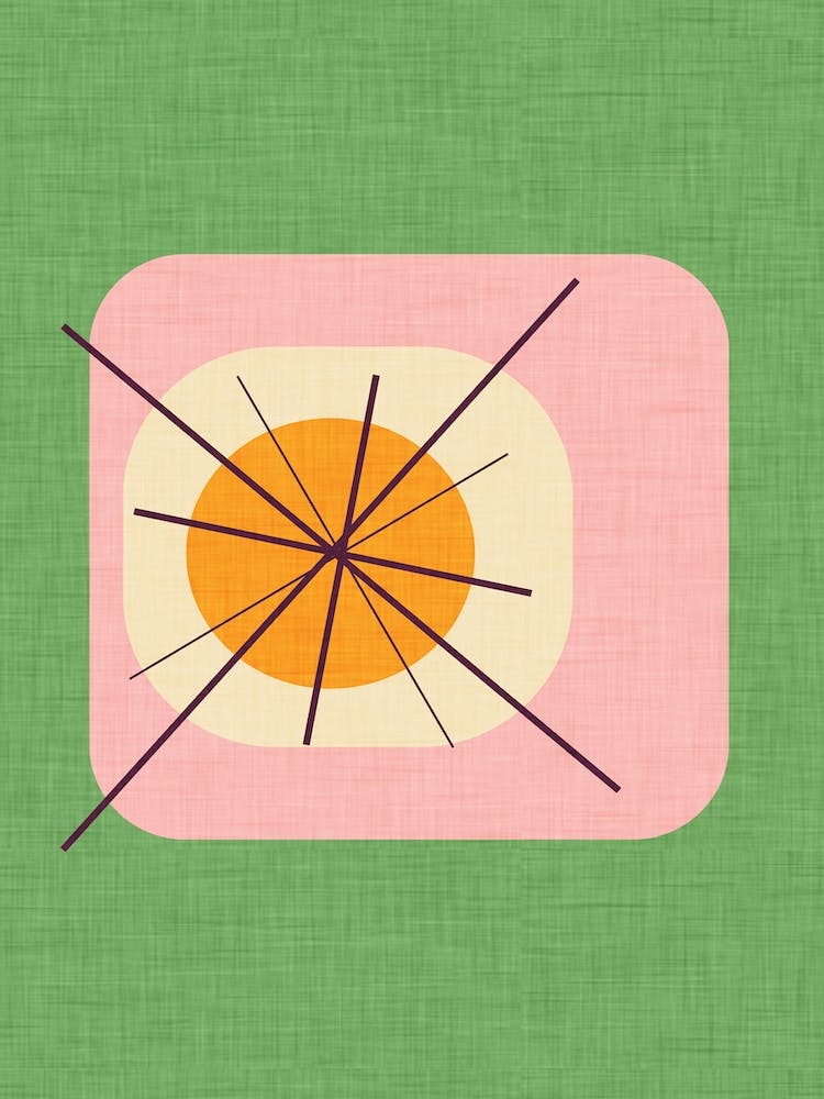 Flower Egg Green Pink