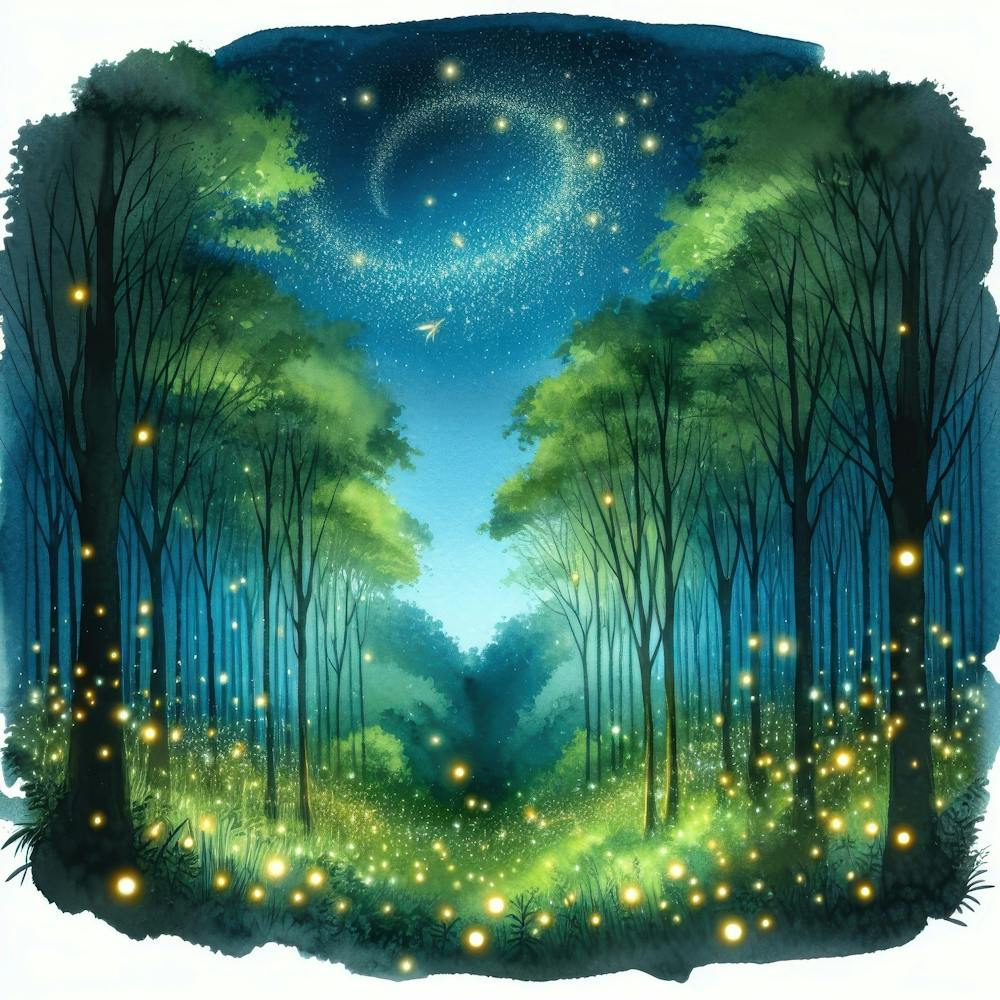 Fireflies In The Forest 1