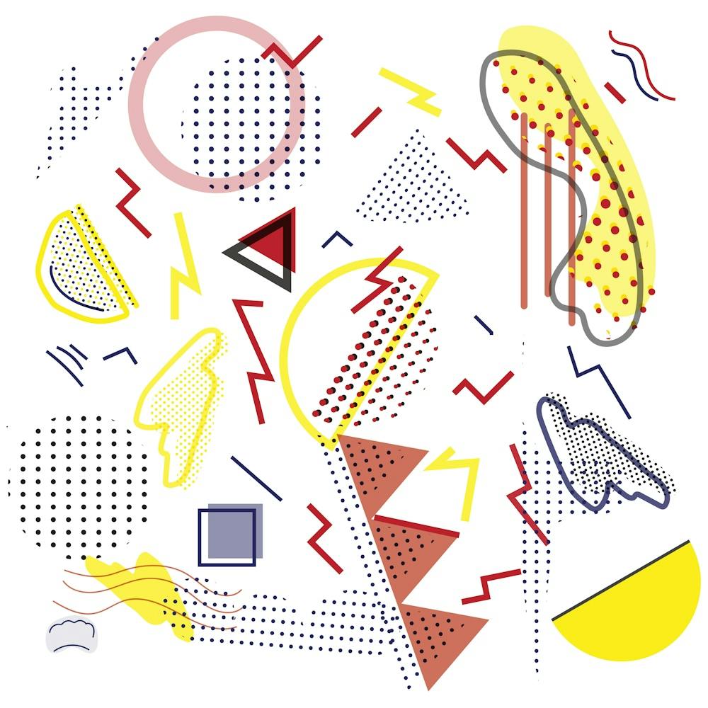 Abstract Geometric Line Art