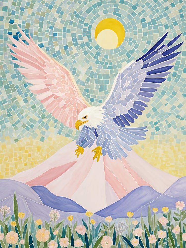 Mosaik: Adler im Flug