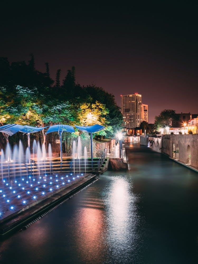 Fountain At Night