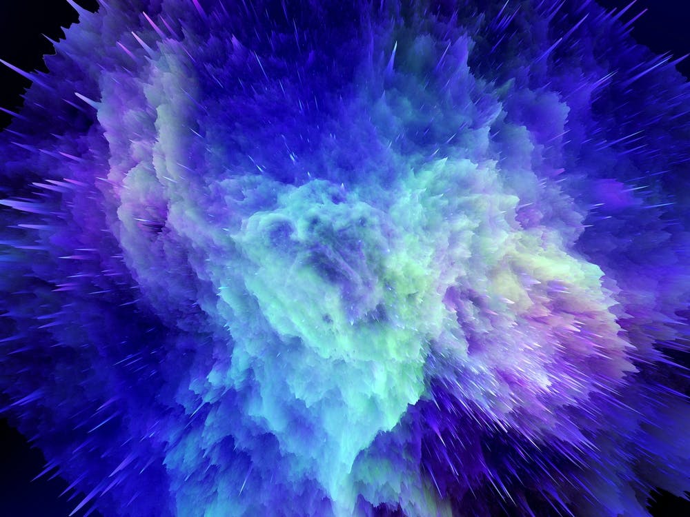 Space Neon Explosion #1 - space neon poster, synthwave poster