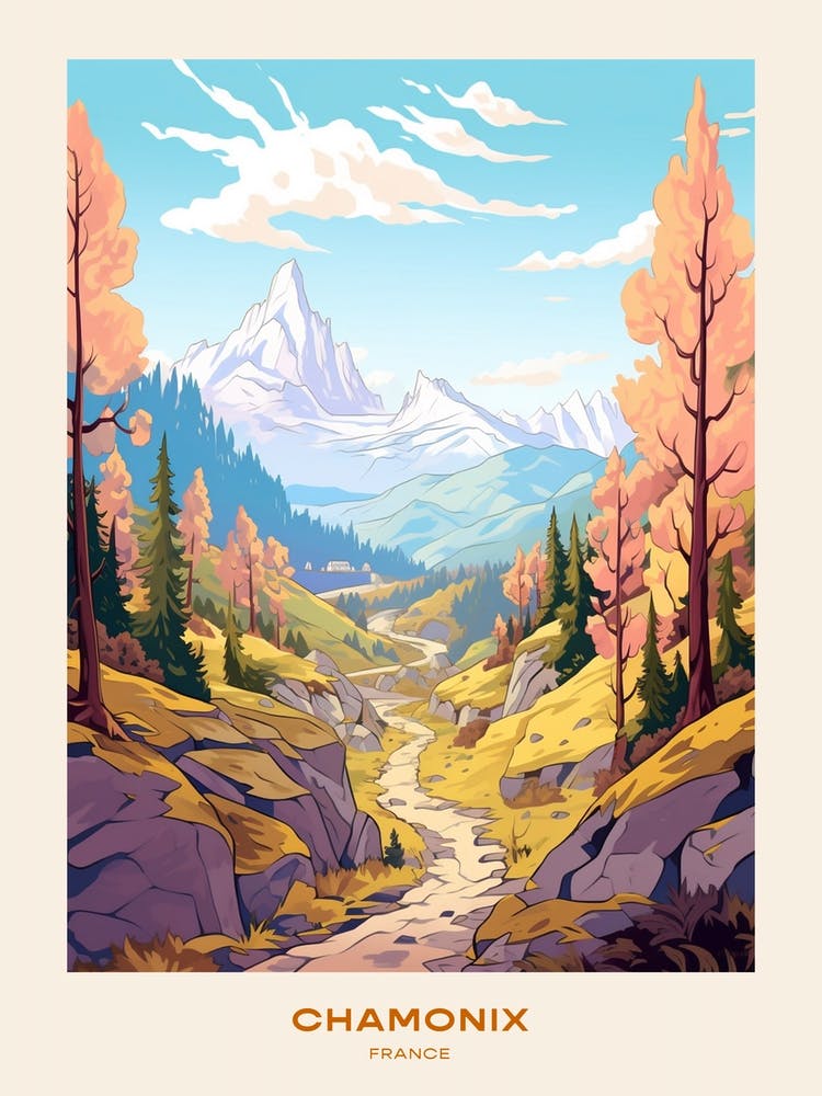 Chamonix To Zermatt France 1 Hike Poster
