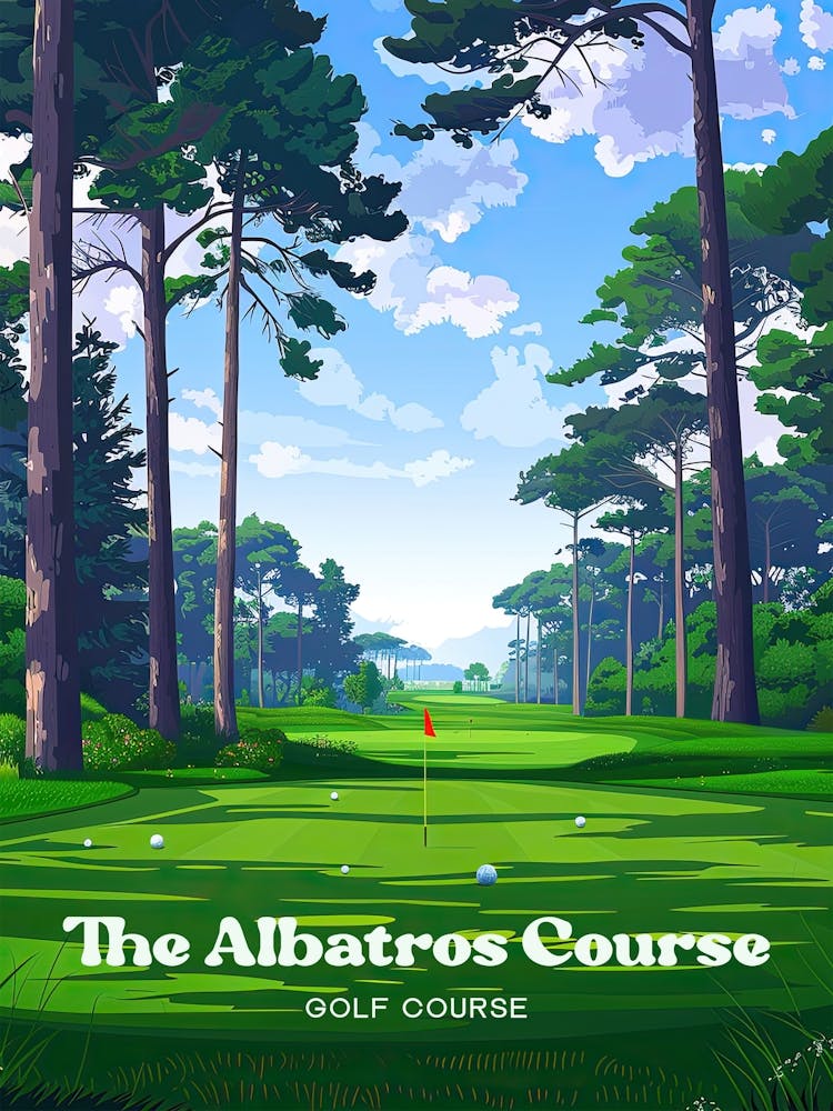 The Albatros Course Le Golf National Kunstillustration