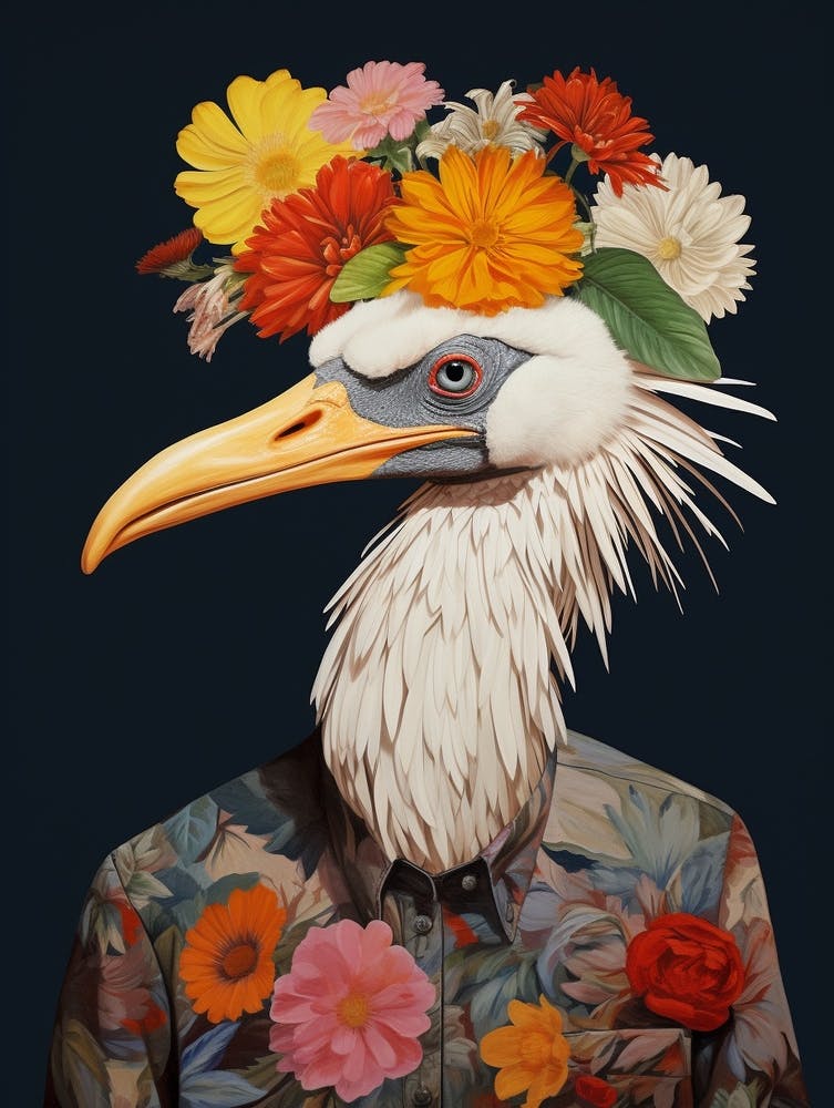 Bird With A Flower Crown Albatross 3