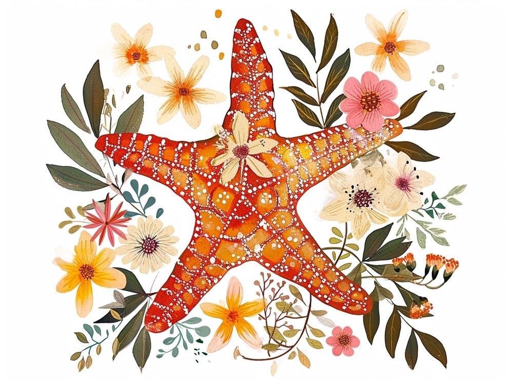 Little Floral Starfish