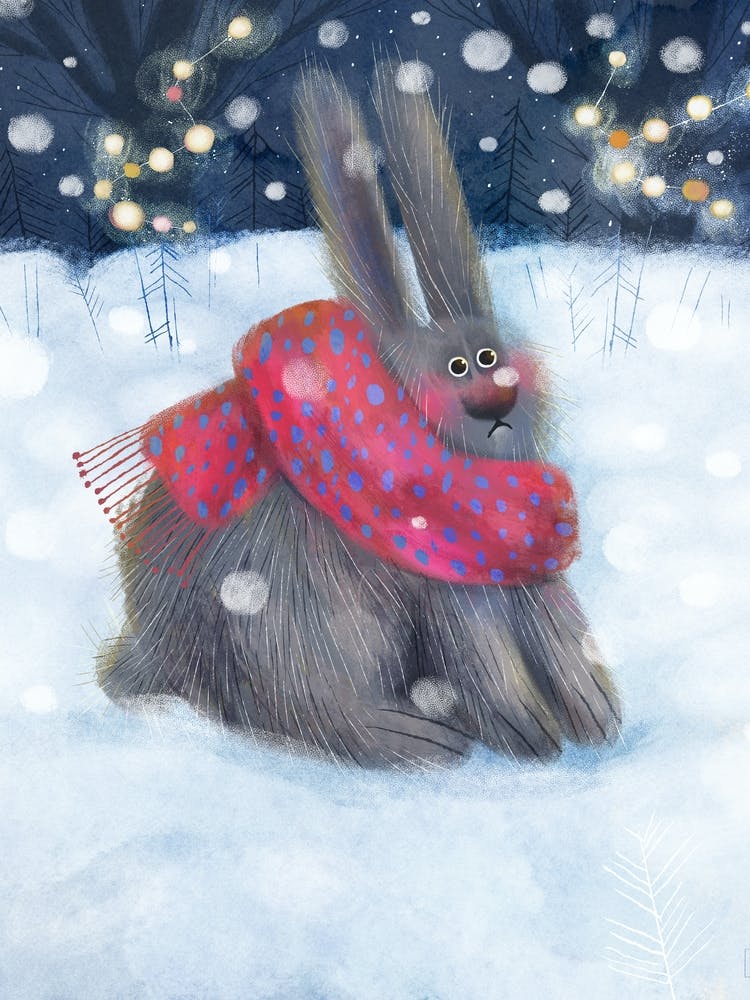 Rabbit in the snow