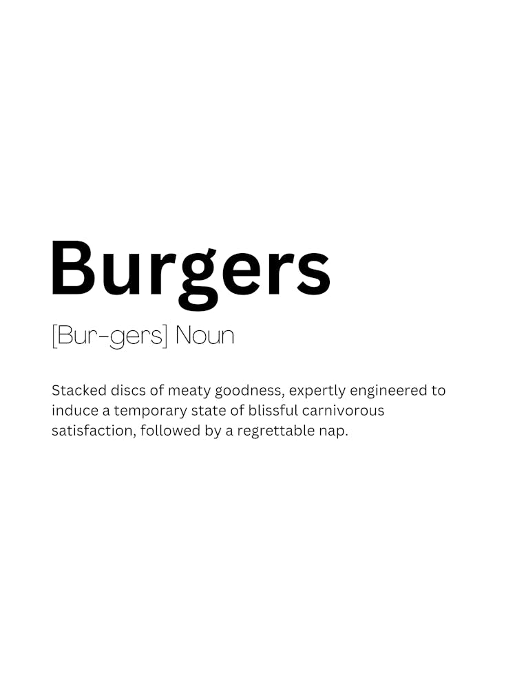 Burgers Definition Meaning