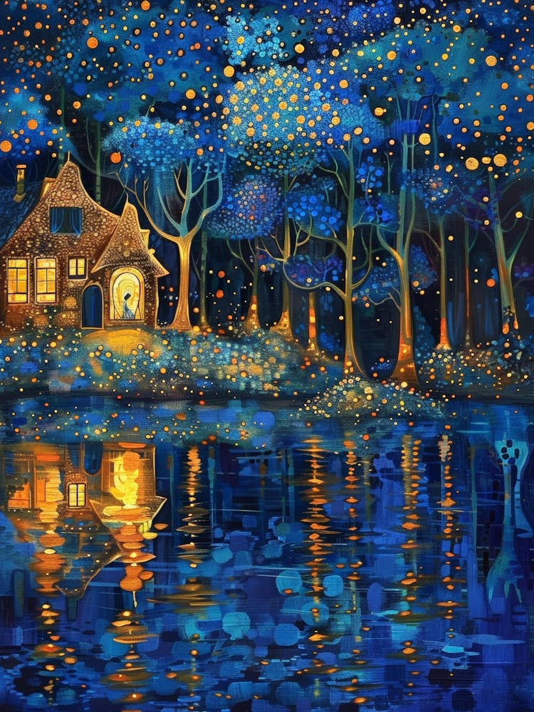 Starry Night By The Lake