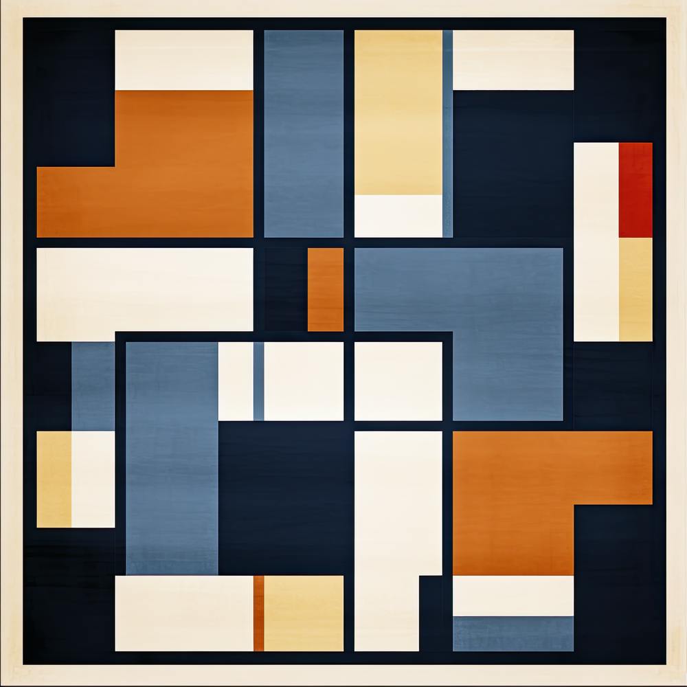 Abstract Nostalgia: Mid Century Geometric Whirl, Abstract