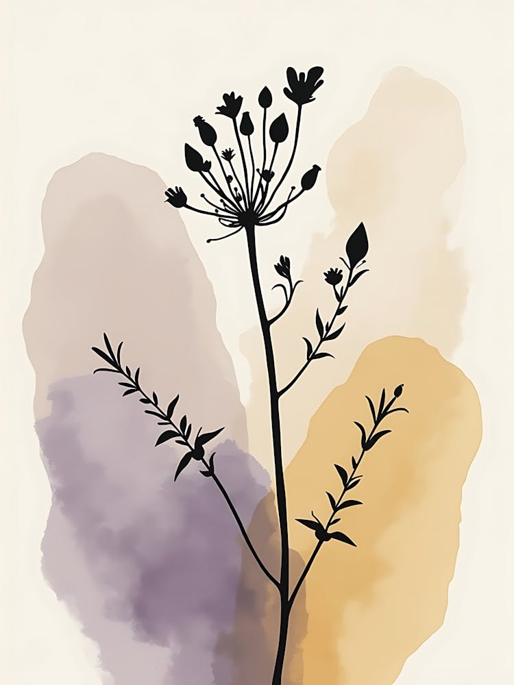 Elegant Foliage Shapes in Neutral Palette