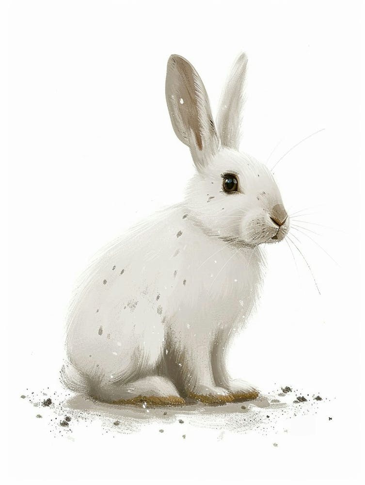 Florida White Rabbit Nursery Illustration 4