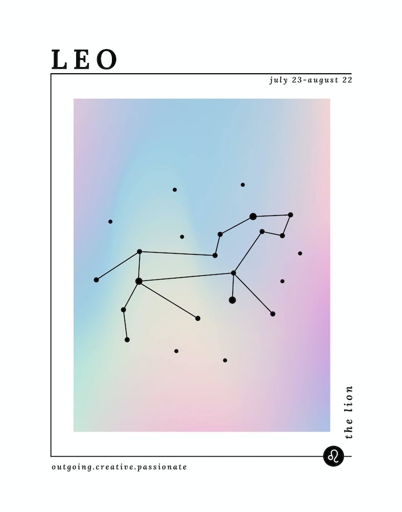 Leo Zodiac Sign | Iridescent