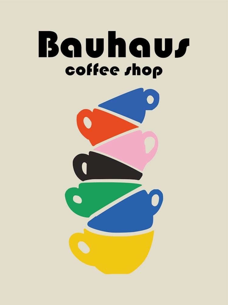 Bauhaus Coffee Shop Print