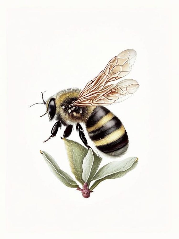 Solitary Bee 4 Vintage