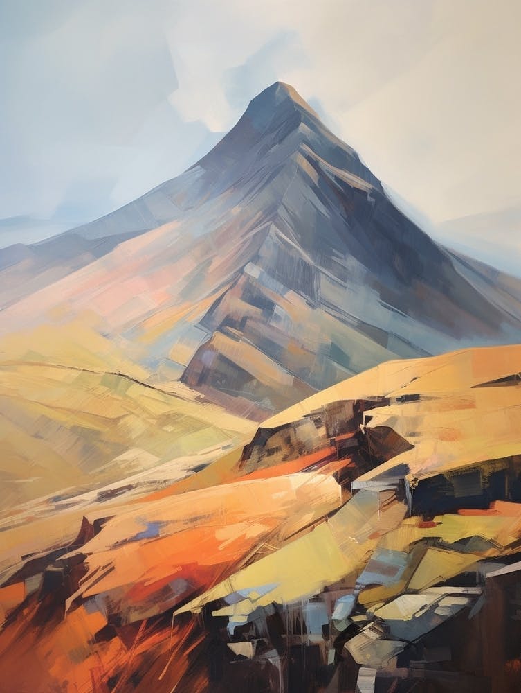 Y Garn Wales 2 Mountain Painting