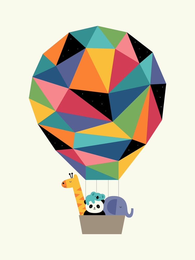 Fly High Together  Nursery kids art print