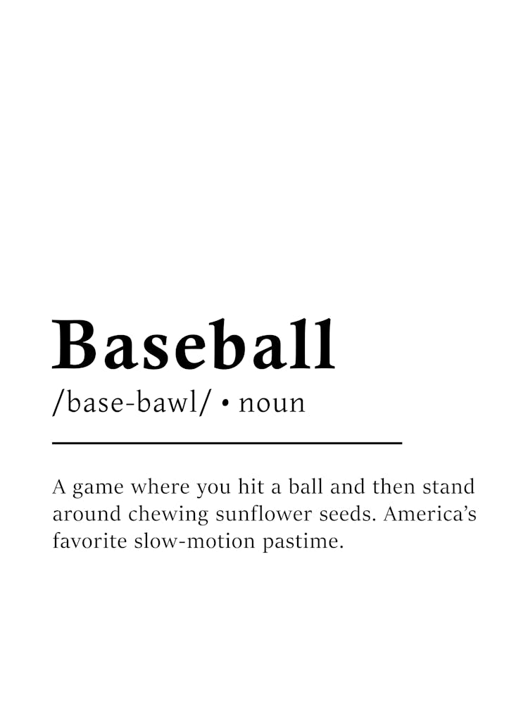 Baseball Definition Poster - Dictionary