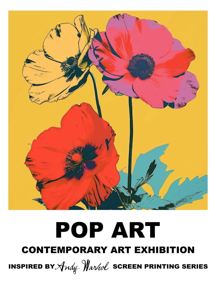Poster Flowers Pop Art 3
