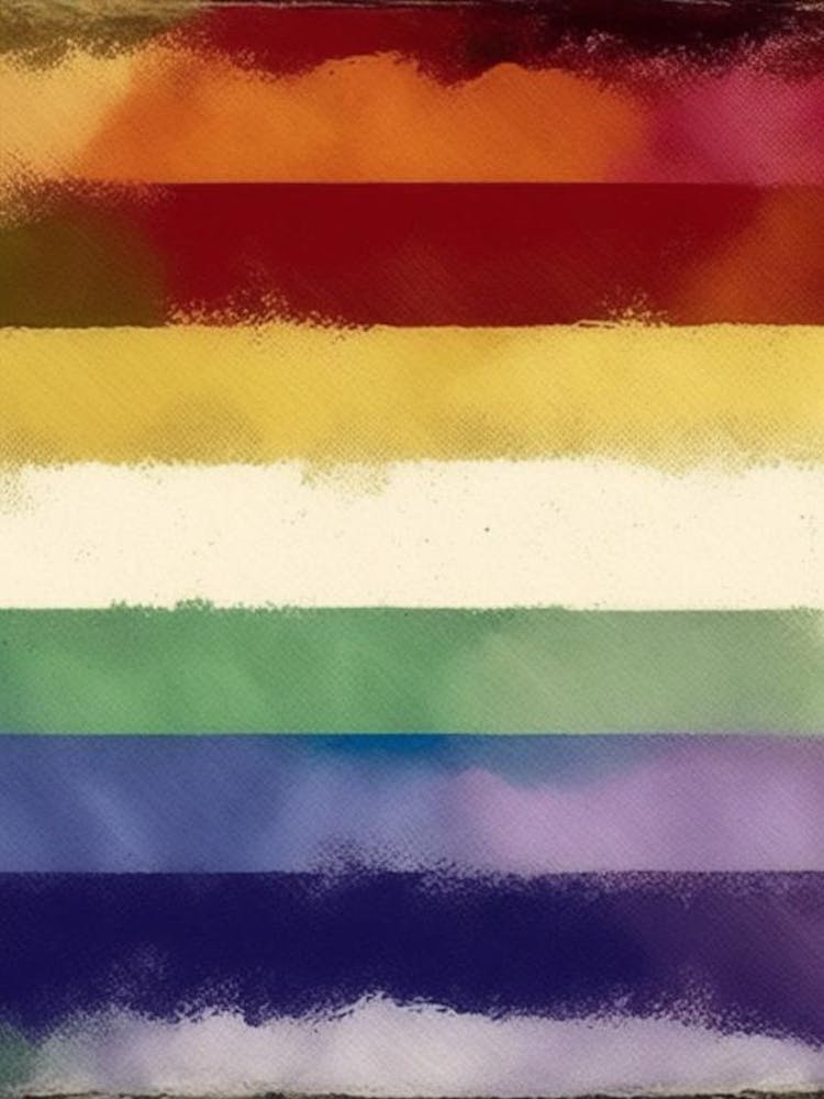 Rainbow Flag 1, Symbol Abstract Painting